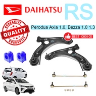 6 Item Combo Set Perodua Axia 1.0, Bezza 1.0 1.3 Front Lower Arm, Absorber link, Stabilizer Bar Bush