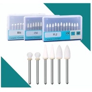 12Pcs/Dental Flame White Stone Polishing FG Burs Abrasion Point Bur Fit High Speed Handpiece Dentist