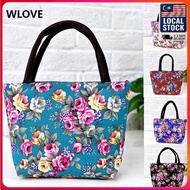 [Ship from  MY]Ladies Fashion Handbag Floral Small Canvas Bag Simple Ethnic Style Handbag