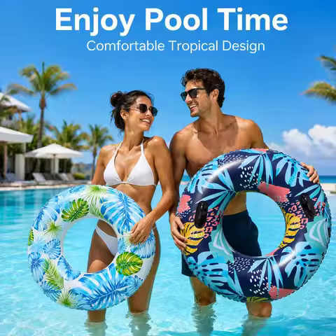 1PC Pool Floats, Pool Tubes, Inflatable Pool Floats Fun Pool Floaties for Swimming Pool Beach Lake R