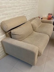 『走馬燈』拆售 靠枕 或 坐墊 轉售 二手 無印良品 米咖格紋布 三人座沙發 配件