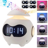 Smart Wake Up Light Emotion Alarm Clock Wireless HIFI Level Sound Bluetooth Speaker LED Display Digital Clock Nightlight Decor