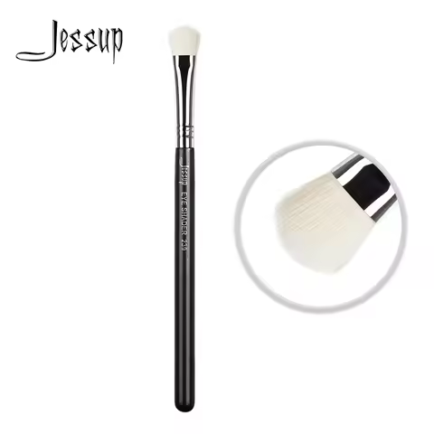 Jessup 1pc Professional Make up Brush Fibre Hair Concealer Eyeliner Blending EyeShader Lip Black- Si