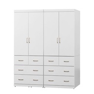 [特價]【MUNA 家居】阿諾德 5.4 X 7尺白色衣櫥/衣櫃