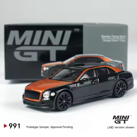 MINIGT 1:64 Bentley Flying Spur Orange Flame/Onyx MGT alloy car Model 991