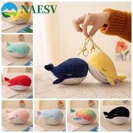 NAESV Animal Whale Small Pendant, Collection Simulation Plush Whale Keychain, Cute Ins Fluffy PP Cot