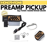 Preamp EQ 7545R Equalizer Wood Preamp Guitar 7545R 7545 R Pickup Guitar 4 Band EQ-7545R Preamp Piezo