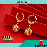 Subang Emas 916 gold earring Emas 916 anting 916  Earring 耳環 earrings for women  barang kemas 916 earrings