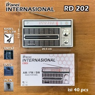 Radio FM-AM-SW Model KUNO Daya AC/ DC Kabel - Baterai PORTABLE Tuner