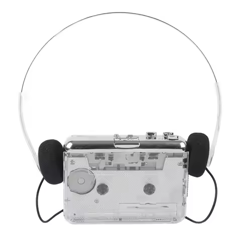 B47C TON010B Cassette Player Portable Tape Recorder To Mp3 Transparent USB Cassette Capture To MP3 F