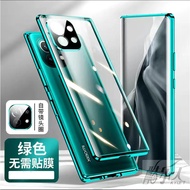 Case For Redmi Note 10 11 12 Pro Plus Turbo 4G 5G Magnetic Phone Case Double Side Tempered Glass Magnet Metal Flipm