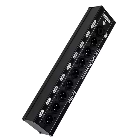 Professional Balanced Music Splitter 8 XLR Output For Improved Routing