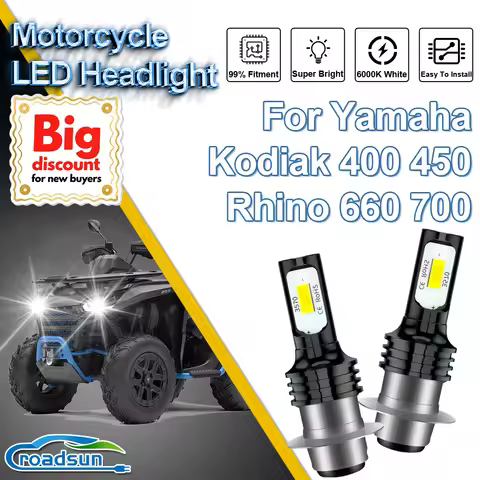 ROADSUN Motorcycle LED Headlight Bulbs 150W Plug And Play Hi/Lo Moto Headlamp Ampoules For Yamaha Ko