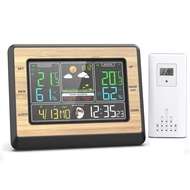 I6K8 Wireless Weather Station Indoor Outdoor Thermometer 6 Inch Color Screen Digital Weather Thermom
