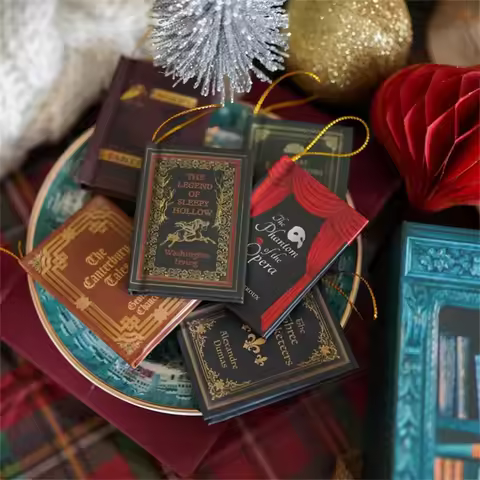 Mini Book Ornament Advent Calendar New Year With 24 Book Christmas Countdown Calendar Bookshelf Hall
