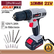 JOUSTMAX JST21008L Cordless Drill 12V 10mm