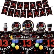 New Style 13th Birthday Party Supplies Birthday Decoration Tablecloth Disposable Tablecloth Paper To