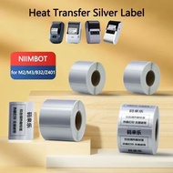 M2/M3/B32/Z401 Silver Label Heat Transfer Print Paper Fixed Asset Sticker Office Equipment Laser Sil