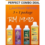 SapO Perfect combo + Pine gel + sabun dobi + Dishwash + Serai wangi 1Litre Sap-O Detergent Liquid