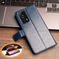 Flip Wallet Leather Phone Case for Realme X7 Pro Ultra Extreme 5G RMX3115 Kickstand Card Holders Cov