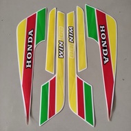 HIJAU MERAH Striping Sticker Polet list motorbike honda win 100 91 1991 sticker list body standard b