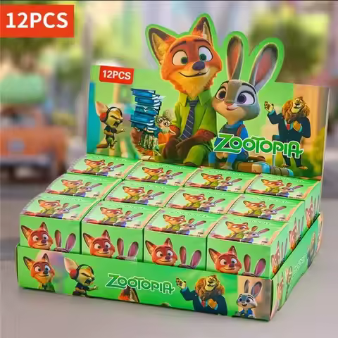 Disney Zootopia Series Blind Box 3D Mini Flocking keychain Ornament Judy Hopps Nick Super Box Bellwe