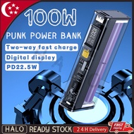 Transparent Portable Powerbank Fast Charging  30000mAH Large Capacity Fast Charging 100W PD22.5W Mini Power Bank