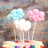 Topper Kue Awan Unicorn Pink Biru Putih / Cake Topper Decoration Cloud Unicorn Rainbow Purple Blue P