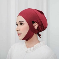 Anti-Deafness Ear Hole Chin Ciput for Women's Hijab Inner Premium Spandex Jersey Material Inner Tudu