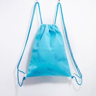 七夕禮物 手感印花束口後背包 / 肩背包 / 輕便包- 幸福的青鳥 ( 水藍 )