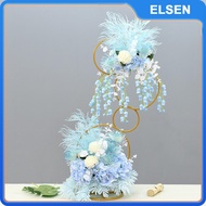 ELSEN Wedding Backdrop Stand Metal Floral Frame Metal Circle Aisle Decor Stable Flower Stand for Bab