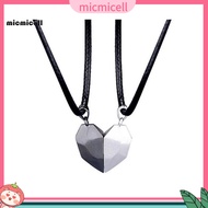 MIC_ Couple Matching Necklaces Romantic Heart Shape Couple Necklace Set for Valentine's Day Gift Mag