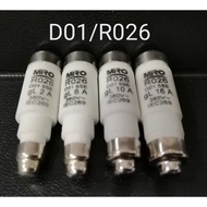 D01/R026 Neozed Ceramic Fuse 2A/6A/10A/16A 380VAC