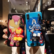 Casing For Huawei Y9S Y9 Prime 2019 P20 P30 Pro P20Lite P30Lite P40Lite Nova2i Nova3i Nova7i Nova6SE Nova2Lite Cartoon Marvel superhero with lanyard Pendant soft cover Phone Case