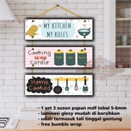 GANTUNGAN Kitchen Wall Hanging Decoration Kitchen 1 set 3 Tiers Home Decoration Room Display