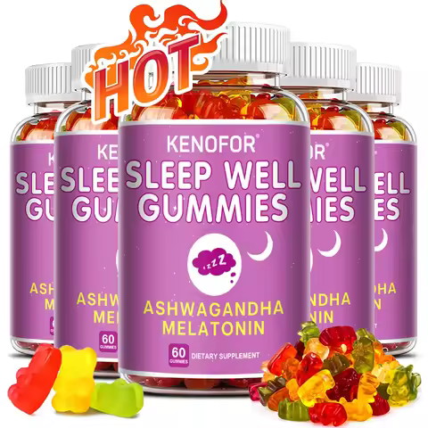 Melatonin + Ashwagandha Gummies - Improve Sleep Quality, Promote Deep Sleep, Relax During Sleep, and