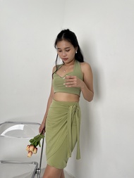 SHERLY Rok Mini Wanita - Wrap Skirt - Beach Skirt - Rok Bungkus Wanita - Rok Pantai - Rok Mini Polos