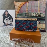 LV x TM Cherry 牛仔麻將包