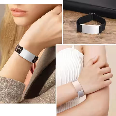 Custom Picture Text Bracelets Chain Adjustable Elastic Bracelet Personalized Engraved ID Jewelry Wri
