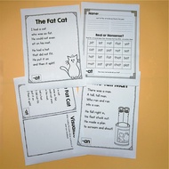 CVC Phonics Poetry 2 Albums Homework Paper School Centers Activities Worksheet
