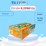 Thùng 48 Hộp Sữa Trái Cây Hương Cam KUN 180ml/hộp ( thẻ cào)