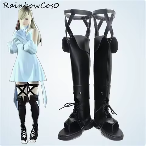 Minfilia Ryne FINAL FANTASY XIV FF14 FFXIV Cosplay Shoes Boots Game Anime Party Halloween RainbowCos