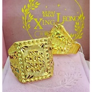 Xing Leong 916 Gold $ Men Ring Cincin Lelaki $ Emas 916
