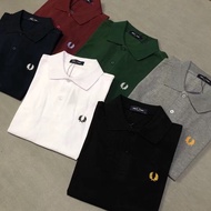 ORIGINAL Polo T-Shirt Sulam Fred Perry Gold Baju Lelaki Cotton Embroider Fashion Baju Lelaki Streetwear