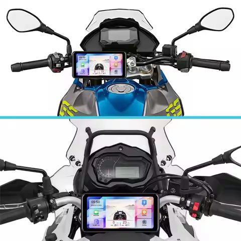 Motorcycle DVR Navigation Screen Carplay Android Auto Screen Motorcycle Multimedia Player