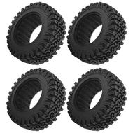 [ ]4PCS 90mm 1.9 Rubber Tire Wheel Tyres for 1/10 RC Crawler Car TRX4 D90 SCX10 II III Redcat MST