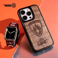 漫威 我是格魯特樹人十字壓紋牛皮革Apple Watch真皮錶帶1-8,SE