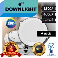 2Years Warranty RM7.88 !!! 6" 20W Round LED Downlight Daylight Ready Stock Household Office Integrated Driver [SIRIM]