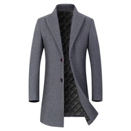 Men's Woolen Coat Men's Coat Mid-Length Men's Korean Version Slim-fit Woolen Coat Men's Coat Middle-