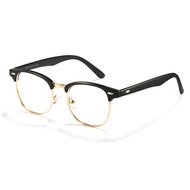 [ลดล้างสต๊อก] Cyxus แว่นคอมพิวเตอร์กรองแสงสีฟ้าสำหรับผู้ชายผู้หญิงแว่นตากึ่งไม่มีขอบป้องกันรังสีป้อง